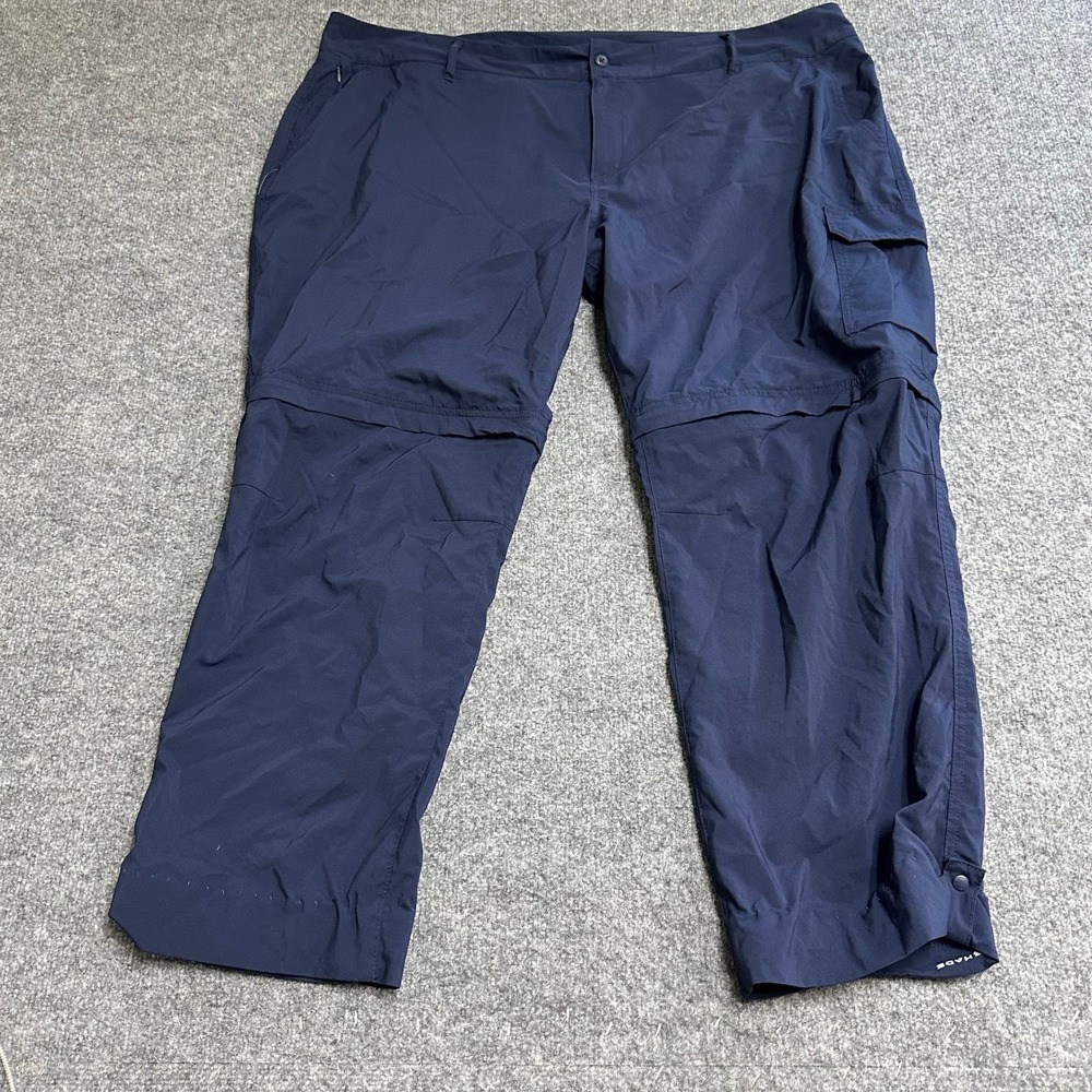 Columbia Convertible Pants Womens Size 24W Navy Blue Cargo Hiking Outdoor AW8944
